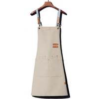 Tablier en toile de style coréen avec logo personnalisé, vêtements de travail imperméables pour les célébrités d'Internet, uniformes pour la restauration et les bars