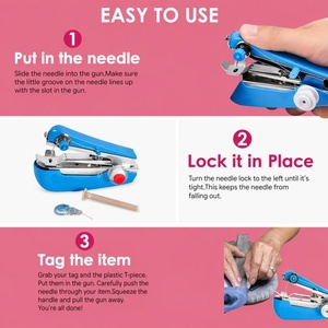 Portable Home Mini Hand <b>Sewing</b> Machine <b>Set</b> with <b>Sewing</b> Thread - Product Image 3
