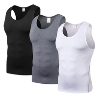 Débardeur de Sport Homme Moulant Élastique à Séchage Rapide et Absorbant – Gilet de Compression pour Gym et Basketball