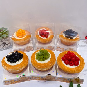 Nouveau jouet créatif en forme de tarte aux fruits, jouet à presser à rebond lent, jouet de décompression souple, jouets alimentaires simulés - Product Image 3