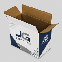 Boîte en carton ondulé personnalisée avec logo pour l'expédition de produits et l'emballage de vente au détail