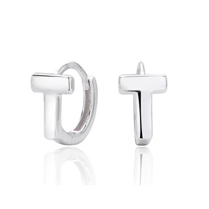 Pendientes de Oreja en Forma de T de Plata de Ley 925 SPJ al por Mayor, Chapados en Oro, Acabado Liso, Minimalistas, de Lujo, Sin Perforación, <span class=keywords><strong>para</strong></span> Mujer - Product Image 5