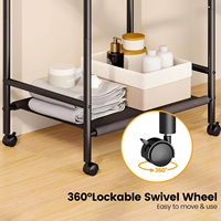 Porte-serviettes autoportant extensible à 4 niveaux, support de couvertures réglable, séchoir à serviettes pour salle de bain