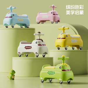 Hamandi Kids Ride On Car 1.2m Green <b>Plastic</b> Four Wheel <b>Slide</b> Toy For 1-3 Year Old Children - Product Image 2