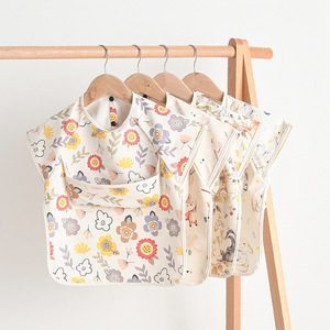 Babero Impermeable Reversible de PU Estilo Coreano para Niños, Delantal sin Mangas para Bebés, Mantiene la Ropa Limpia Durante las Comidas y el Destete, Ideal para el Verano - Product Image 2