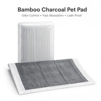 Alèses jetables en charbon de bambou PE pour chiens et chats, neutralisant les odeurs, écologiques, avec support imperméable, pour un nettoyage facile, fourniture d'usine, OEM