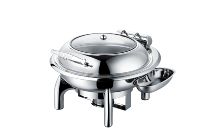 Réchauffeur d'aliments en acier inoxydable facile à nettoyer Présentoir pour buffet de restaurant