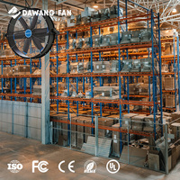 Ventilateur axial industriel haute performance DAWANG 220V 0.55KW à grande vitesse, 48 pales, télécommande/application, grand ventilateur d'air frais