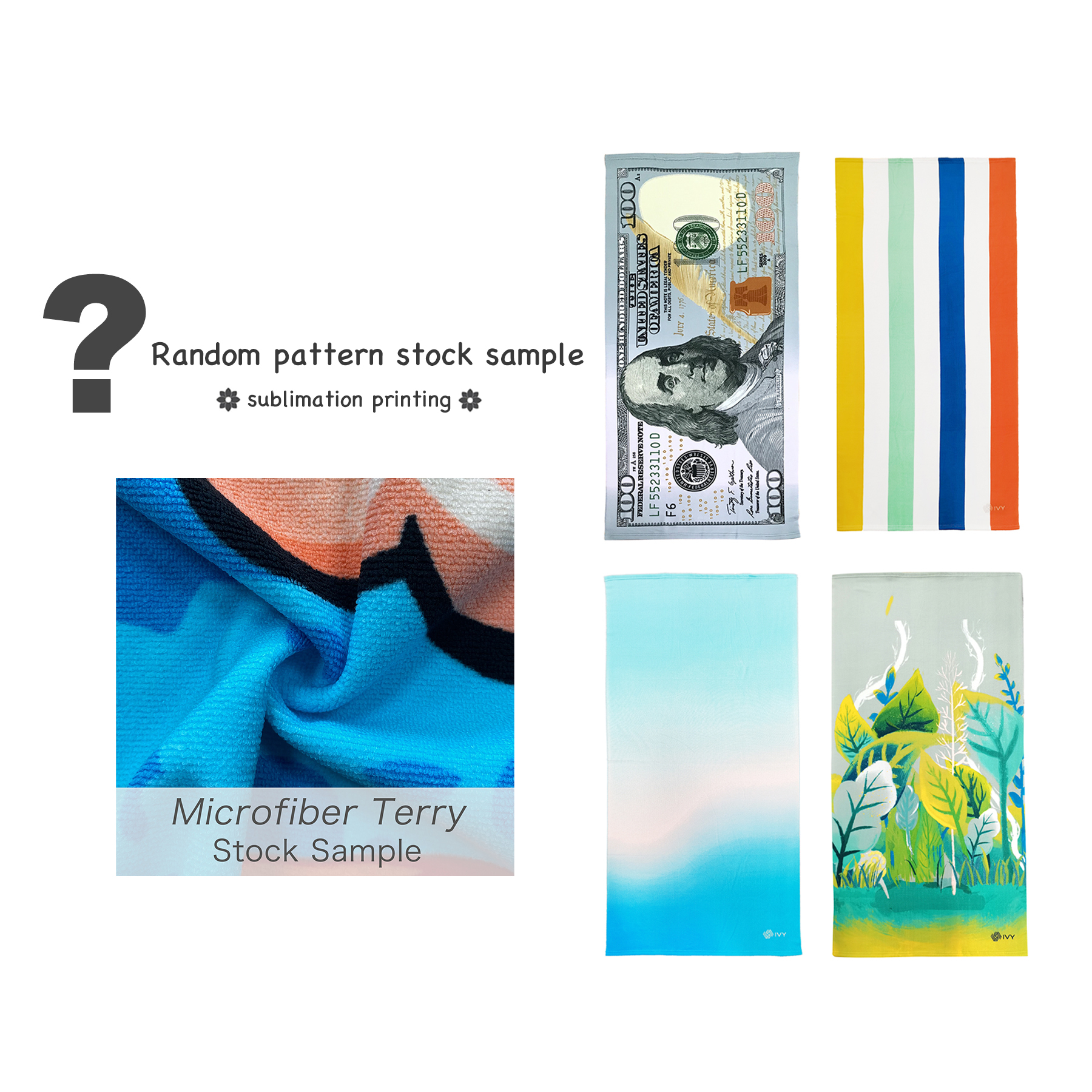 random microfiber terry stock sample