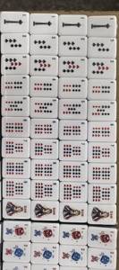 White Mahjong Tiles Printed Poker <b>Card</b> Game Set American Style <b>Table</b> Game for Party Casino - Product Image 4