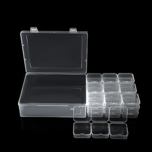 Plastic Desktop Storage <b>Box</b> 30 Compartments Airtight With Lid Office Organizer Rectangle Solid Color Standing Type - Product Image 2