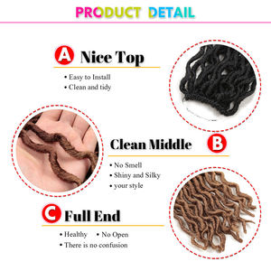 Bereit zu versenden Gypsy Locs Göttin Faux Loc Dreadlocks Perücke Locs Geflochtene Perücken für schwarze Frauen Cornrows Knotless Braids - Product Image 5