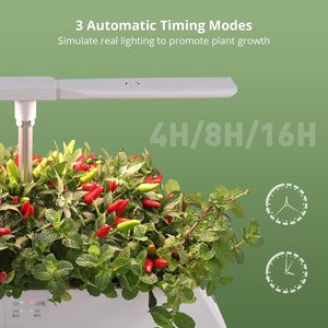 12 Pods Hydroponics Phát Triển Hệ Thống Trong Nhà Vườn, Justsmart Thảo Mộc Vườn Kit Trong Nhà Với 24W 5 Màu Quang Phổ Đầy Đủ LED Phát Triển Ánh Sáng - Product Image 6