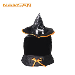NAMSAN Halloween <b>Witch</b> <b>Hat</b> And Scarf Set For Cats Velvet Costume Decorative Fall Pet Clothes - Product Image 1