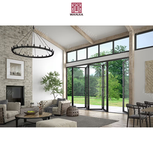 <span class=keywords><strong>Porte</strong></span> <span class=keywords><strong>d</strong></span>'entrée en verre de magasin extérieur à coupure thermique <span class=keywords><strong>porte</strong></span> en verre pliante étanche à usage intensif <span class=keywords><strong>porte</strong></span>-fenêtre pliante en aluminium - Product Image 4