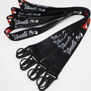 Streetwear Style Graffiti Print <b>Lanyard</b> with Black Tactical HK Clip Heavy Duty <b>Polyester</b> Neck Strap Keychain for Badge Holder - Product Image 1