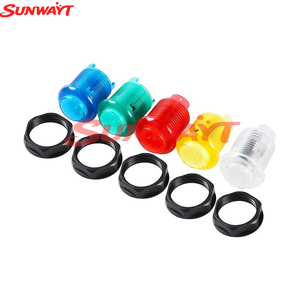 5V12V 28mm Arcade Transparent illuminated Push Buttons with Built-in Microswitch LED Push Button for Arcade <b>Game</b> <b>Machine</b> - Product Image 5
