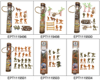 Dollar article magasin Promotion jouets Mini jouet soldats de l'armée véhicule militaire jeu de guerre ensemble réservoir champ de bataille accessoires jouet