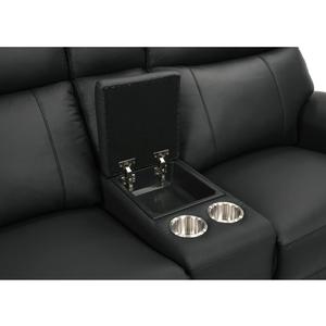 Sofá Seccional de Cuero Reclinable Eléctrico, Estilo Cine, con Portavasos, Cómodo y Relajante, para Sala de Estar - Product Image 6