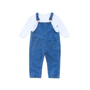 Großhandel Custom Kinder Qualitäts sicherung Soft Denim Jeans Kinder Unisex Denim Overall Jeans