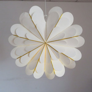 QF Shade Weihnachtsdekoration Hängende Ornamente Festliche Veranstaltungsgestaltung Faltbare <span class=keywords><strong>Origami</strong></span> 3D Herz Achteckige Papierlaterne - Product Image 4