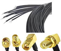 Approvisionnement d'usine RG174 SMA prise mâle à SMA prise femelle pour câble RG174 connecteur coaxial RF câble d'extension de cavalier en queue de cochon