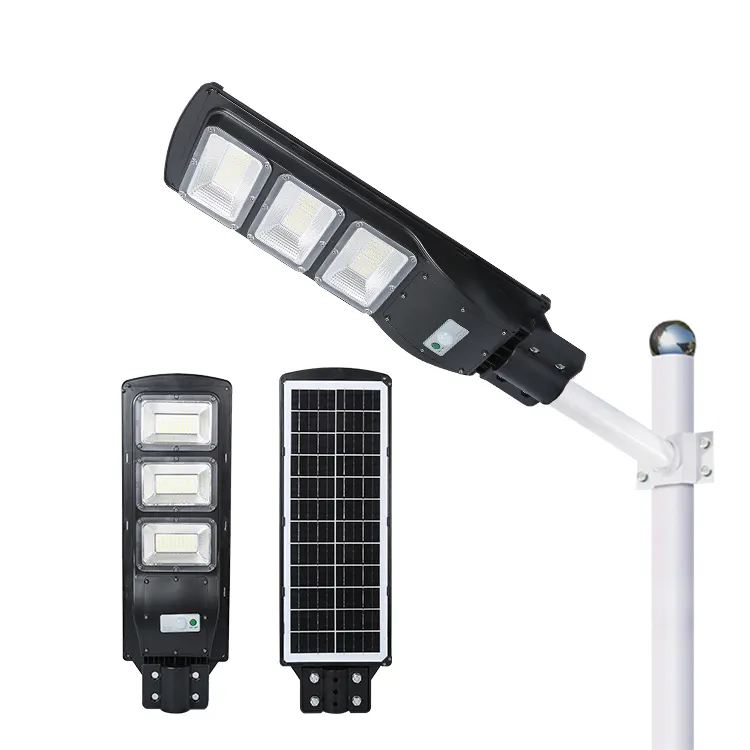 ETENDA-farola Solar LED todo en uno con brazo de lámpara, impermeable, Ip65, 30w, 60w, 90w, 120w