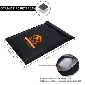 CUSTOM Extra Large Fireproof <b>Document</b> <b>Bag</b> Factory Fabric Guard Gray with Zipper Layered FL Design <b>Document</b> Holder - Product Image 3