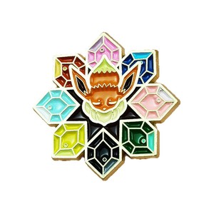 Badge <span class=keywords><strong>Pokémon</strong></span> Eevee Mignon, Broche Créative à l'effigie de l'Évolution <span class=keywords><strong>en</strong></span> Cristal, Accessoire de Vêtement et de Sac à Dos, Dessin Animé Anime - Product Image 5