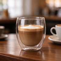 Tasse à thé mignonne double paroi en verre, tasse à lait et café en forme d'ours, mug à bière isolé, cadeau mignon – Vente en gros
