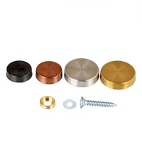 Capuchon de couverture d'entretoise de tête de vis de meubles décoratifs en métal spécial 16mm 19mm 22mm 25mm système de mesure métrique de diamètre plat