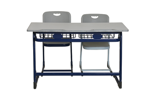 Ensemble de chaises et tables d'école pour étudiants Outstar OS-DSS9 de haute qualité, double banc, bureau moderne en bois, ensemble de chaises de bureau avec garantie de 3 ans - Product Image 4