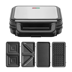 2 Slices Electric Sandwich Waffle Maker Machine Timer Thermostat <b>Bakeware</b> Waffle Machine Sandwich Non-Stick - Product Image 2