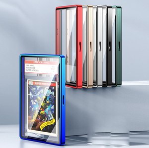 Stackable Aluminum Metal Frame <b>Glass</b> Case BGS/PS Scratch Resistant Gaming Graded Card <b>Protector</b> - Product Image 2