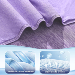 Manta Refrigerante, Manta de Verano Delgada de Doble Cara 2 <span class=keywords><strong>en</strong></span> 1, Manta de Algodón Refrescante para Personas, Manta Acogedora, <span class=keywords><strong>150</strong></span> x 200 cm, Morada - Product Image 2