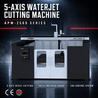 Découpeuse à jet d'eau abrasive à portique fermé 5 axes APW, haute pression 420 MPa, commande CNC, pompe hydraulique, moteur, machine de découpe pour