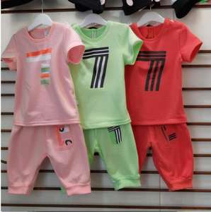 Vente en gros de vêtements en coton pour enfants neufs, ensembles pour garçons et filles, vêtements pour bébés, lots en vrac, modèles mixtes, vêtements pour enfants de 0 à 12 ans - Product Image 2