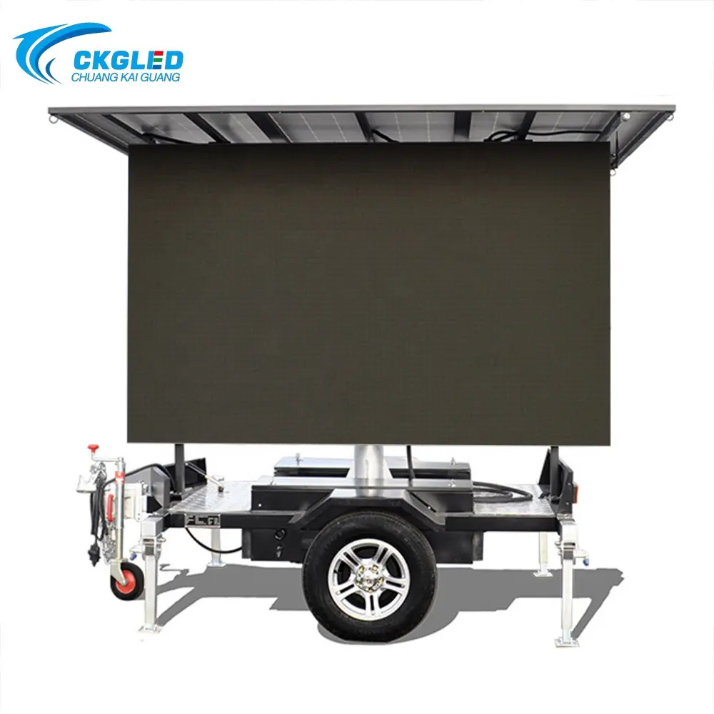 Outdoor LED mobile advertising P4 Solar LED Trailer Display Screen