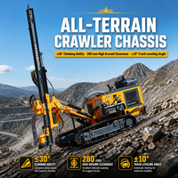 Direct usine KG420BH Foreuse DTH sur chenilles 90-130 mm pour forage de trous profonds de 25 m, équipement de forage minier pour dynamitage en carrière ouvert