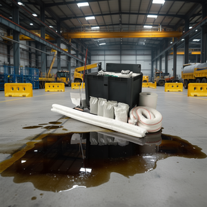 TTAKE Oil Wheeled Spill <b>Kit</b> for Industrial Use with Absorbent Pads and Hose Made in Italy - Product Image 3