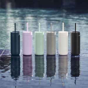 แก้วน้ำสแตนเลสแบบพกพา ดีไซน์มินิมอล ปราศจากสาร BPA พร้อมฝาและหลอดดูด เก็บอุณหภูมิได้นาน 12-24 ชั่วโมง สำหรับใช้ในบ้านและที่ทำงาน - Product Image 4