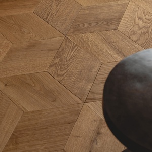 Plancher en parquet vintage multicouche en bois dur composite en placage de bois de chêne massif de style américain en forme de diamant 300*300 pour usage domestique - Product Image 5