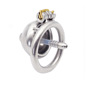Casta uccello 304 acciaio inossidabile dispositivo di castità maschile Super piccolo gabbia di cazzo corta con anello di blocco Stealth Sex Toy per gli uomini - Product Image 5