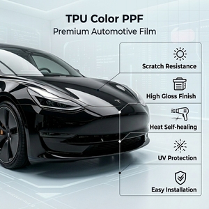 Película Protectora de Pintura TPU PPF de Lujo, Color Dorado Brillante, Autoregenerable, Antiarañazos, Protección Infrarroja, 99% UV, Rollo para Envoltura de Autos - Product Image 4