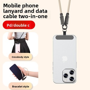Câble tressé anti-perte pour téléphone portable CC 60W CL 27W avec cordon tour de cou et câble de charge rapide Type-C/<span class=keywords><strong>Lightning</strong></span> 1,2 m - Product Image 3