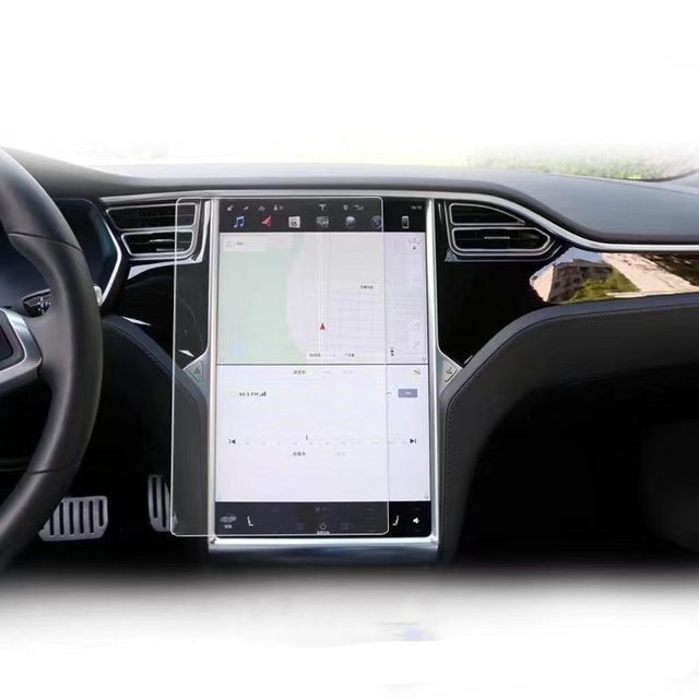 Top Touch Screen Car GPS Display Screen Protector HD Clear Tempered Glass Car Interior Accessories for Tesla Model 3