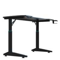 Bureau de jeu moderne Wquantum en acier inoxydable, réglable en hauteur, pour une utilisation à domicile ou au bureau