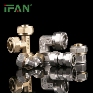 Raccords de plomberie en laiton IFAN OEM, raccords de tuyauterie PEX <span class=keywords><strong>multicouche</strong></span>, raccords coudés en laiton forgé pour alimentation en eau, raccords à compression PEX - Product Image 3