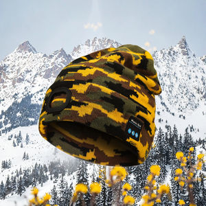 หมวกบีนนี่ฤดูหนาวลายพรางและลายจุดสำหรับทุกเพศหมวกบีนนี่พิมพ์ลายนูนหมวกลายตารางหมากรุก - Product Image 3