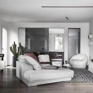 Nordic italiano minimalista tessuto angolo divano Set piccolo soggiorno amichevole rimovibile Design unico lavabile - Product Image 4